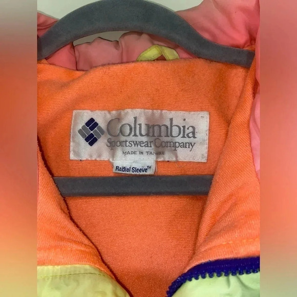 Vintage Color-Block Rainbow 80’s Columbia Radial  Sleeve Ski Snow Jacket no size - Picture 7 of 16
